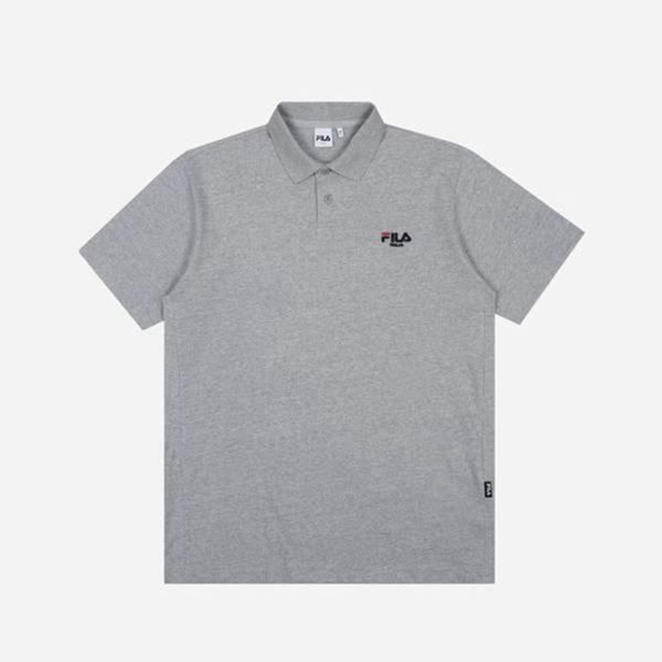 Camisas Polo Fila Homem Cinzentas - Fila Small Logo Basic Collared S/S Portugal Lojas,ENWQ-03568